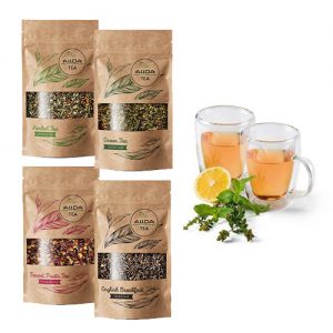 ALLDA TEA промо комплект с четири чая и две чаши